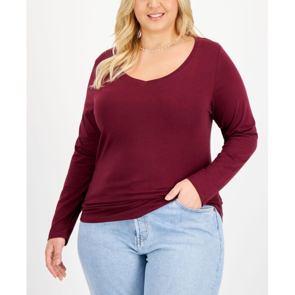 Plus Size V-Neck Top